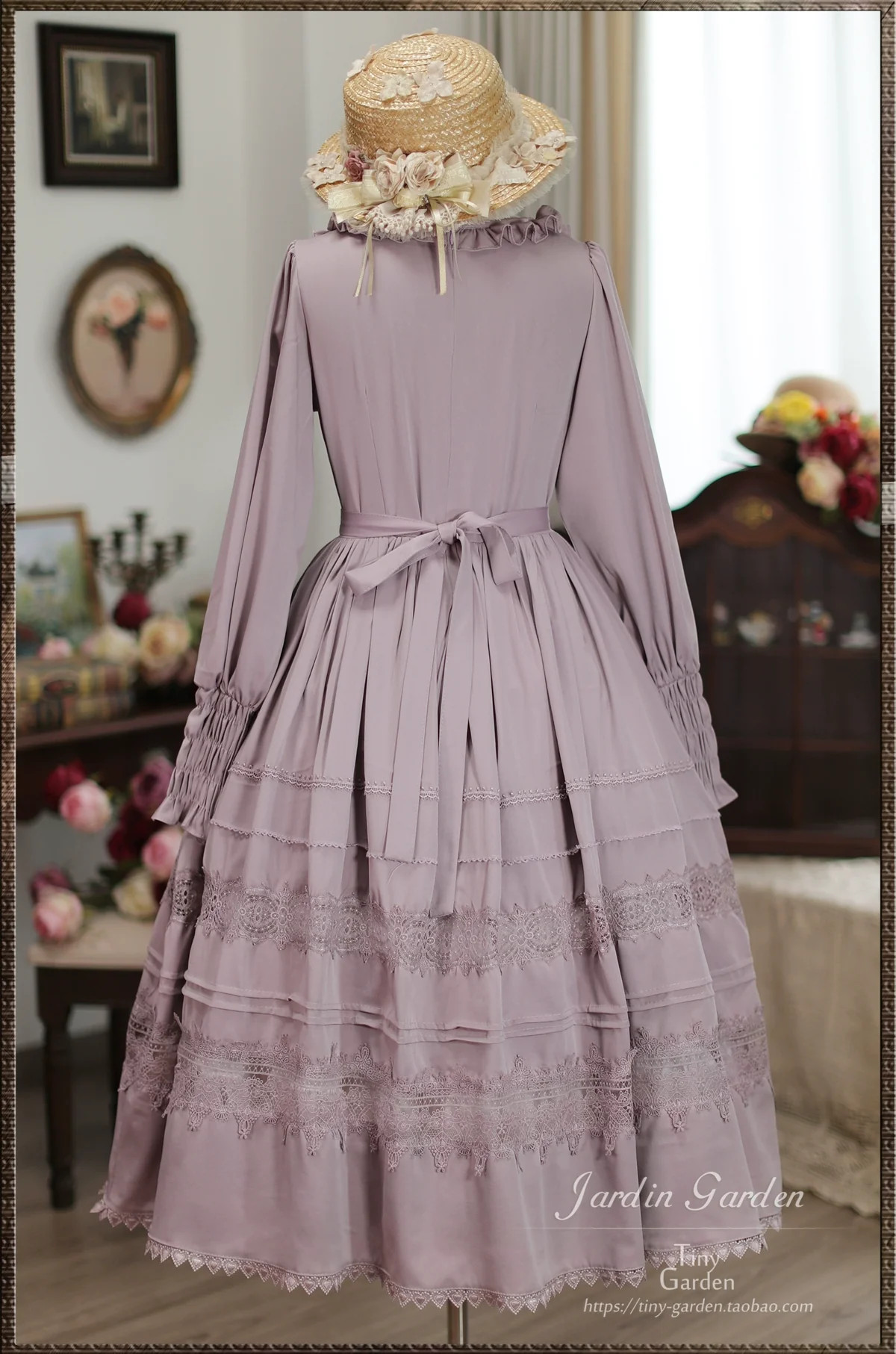 Spring Whispers - Elegant Lolita OP Dress French Style Long/Short Sleeve - Image 4