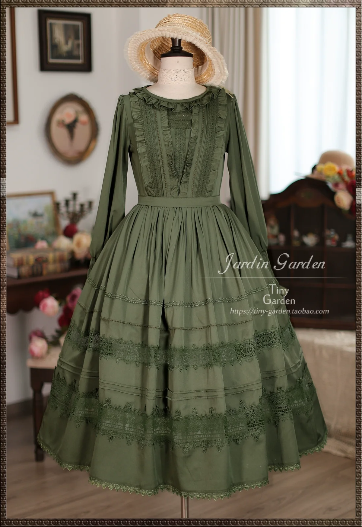Spring Whispers - Elegant Lolita OP Dress French Style Long/Short Sleeve - Image 6