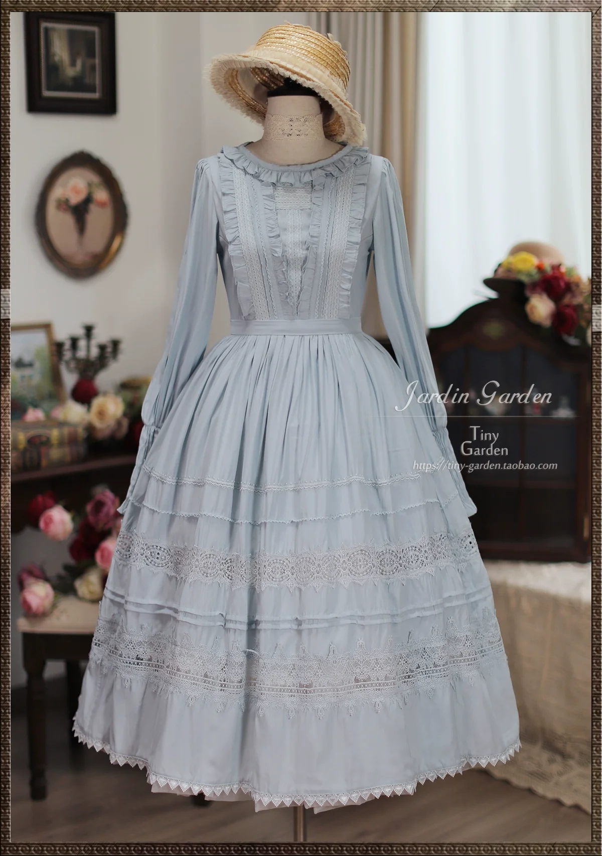 Spring Whispers - Elegant Lolita OP Dress French Style Long/Short Sleeve - Image 7