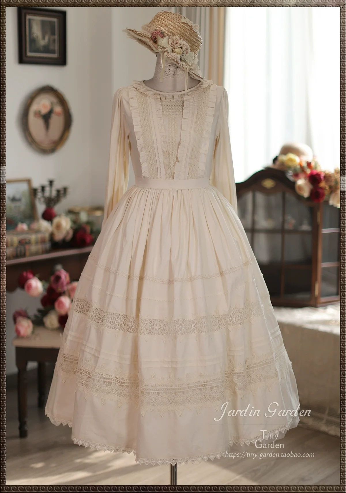 Spring Whispers - Elegant Lolita OP Dress French Style Long/Short Sleeve - Image 9