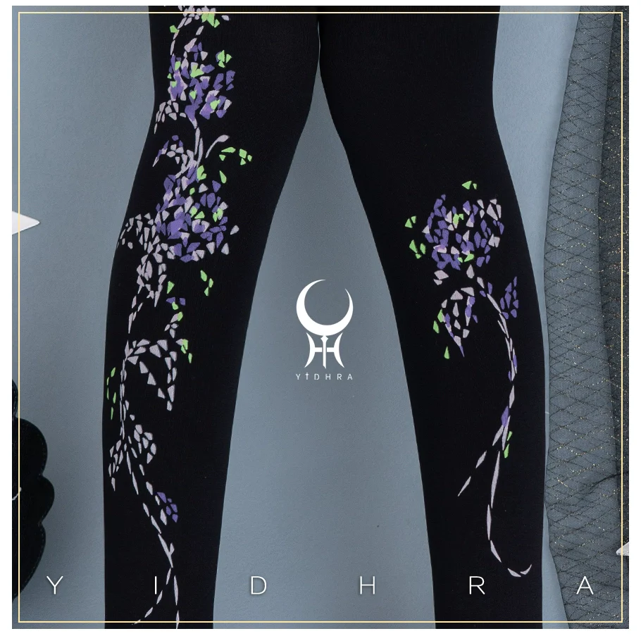 Yidhra - Resplendent flower Qiki - Elegant Lolita Pantyhose Velvet Pantyhoses Summer - Image 10