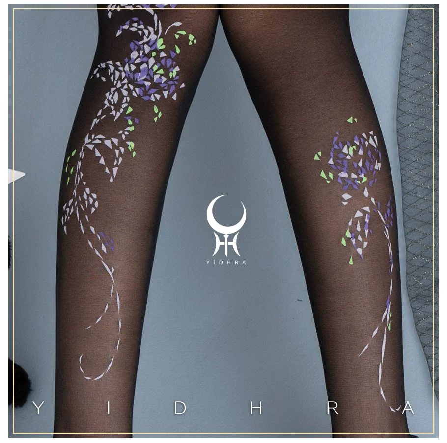 Yidhra - Resplendent flower Qiki - Elegant Lolita Pantyhose Velvet Pantyhoses Summer - Image 14