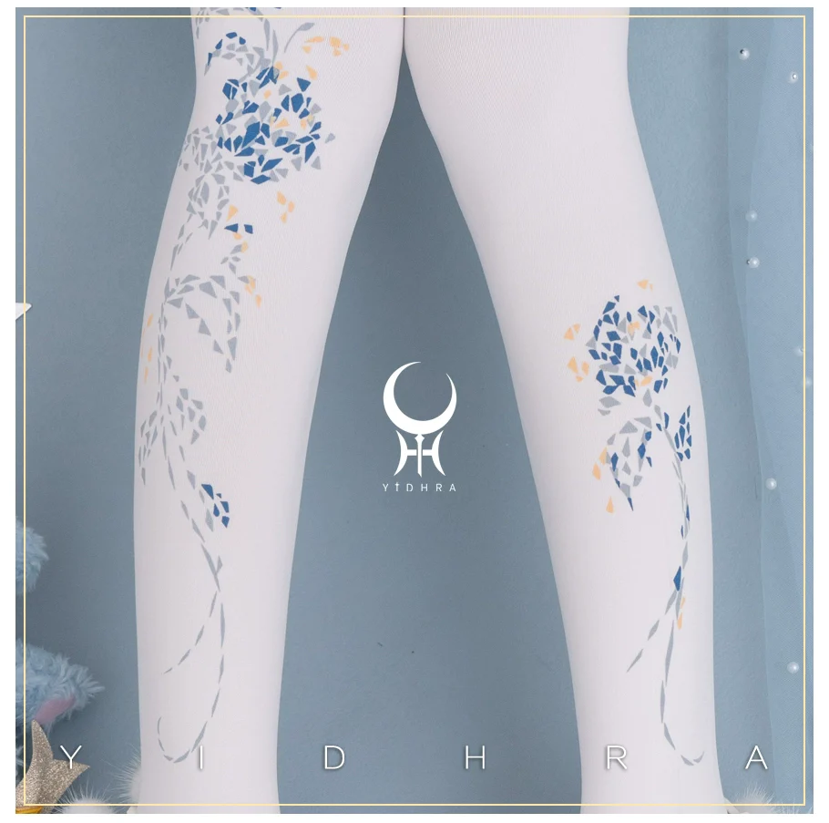 Yidhra - Resplendent flower Qiki - Elegant Lolita Pantyhose Velvet Pantyhoses Summer - Image 3