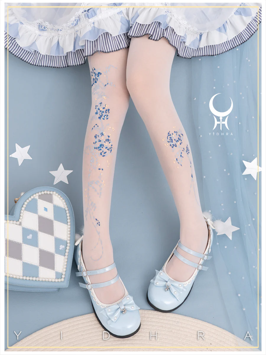 Yidhra - Resplendent flower Qiki - Elegant Lolita Pantyhose Velvet Pantyhoses Summer - Image 5