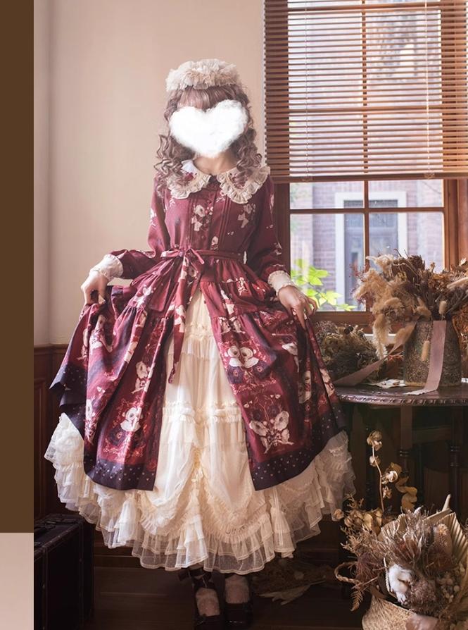 Pleated Heart - Elegant Lolita Petticoat with Dotted Gauze Hem - Image 9