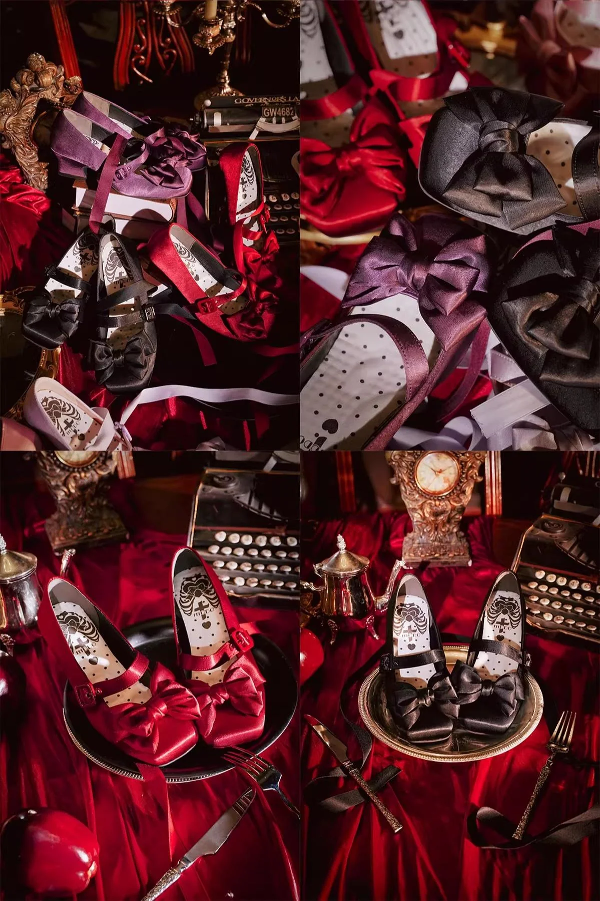 MODO - Sisi - Elegant Lolita Satin Shoes, Square Toe - Image 13