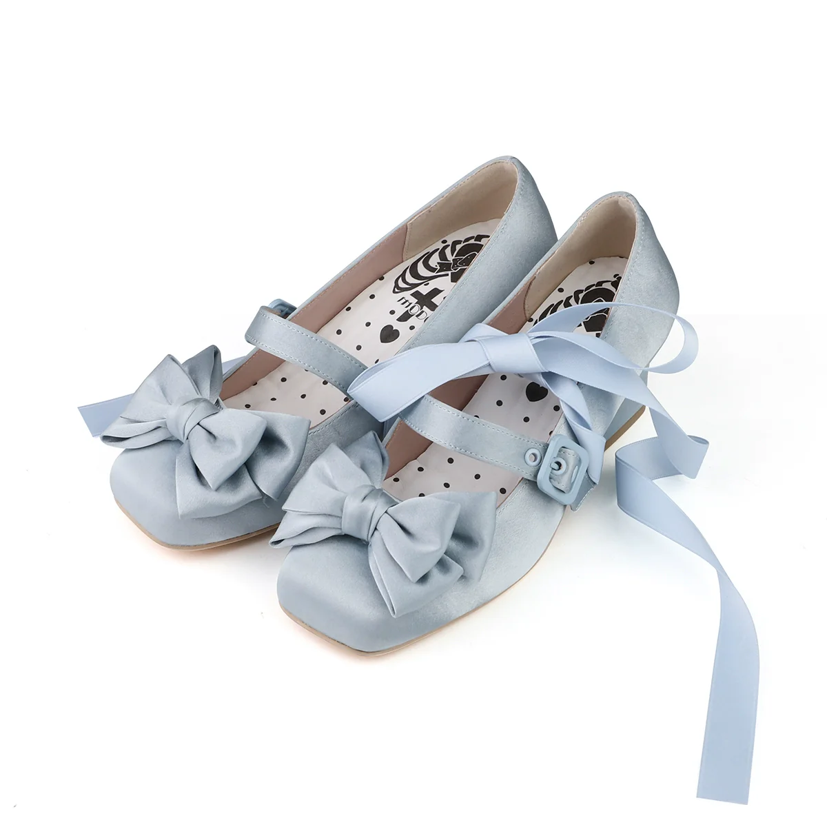 MODO - Sisi - Elegant Lolita Satin Shoes, Square Toe - Image 16