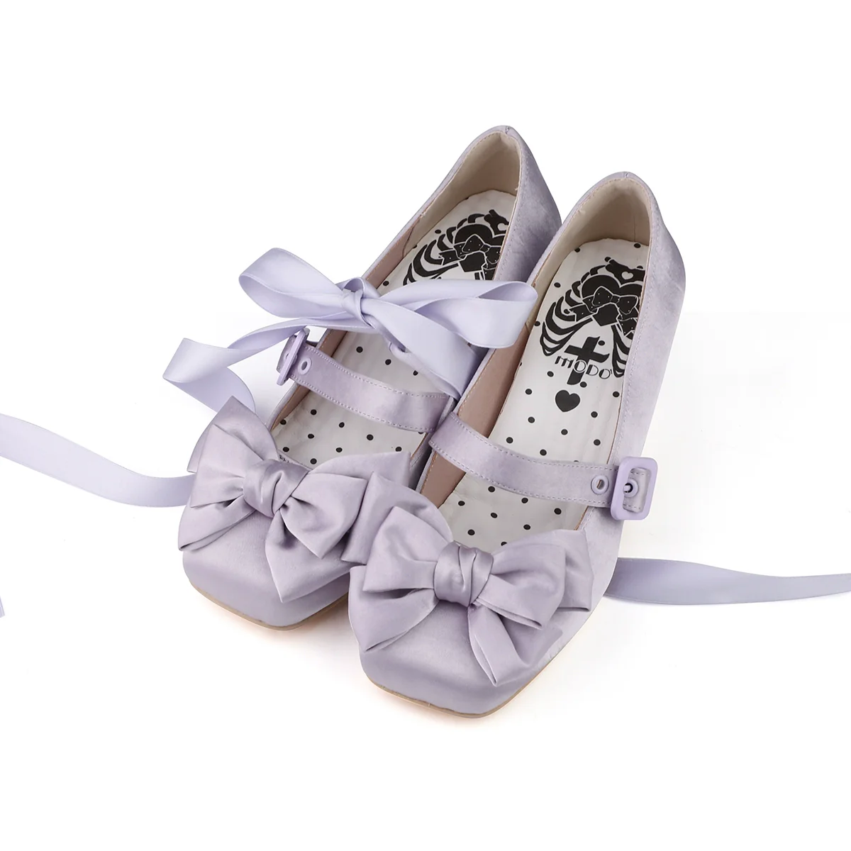 MODO - Sisi - Elegant Lolita Satin Shoes, Square Toe - Image 18