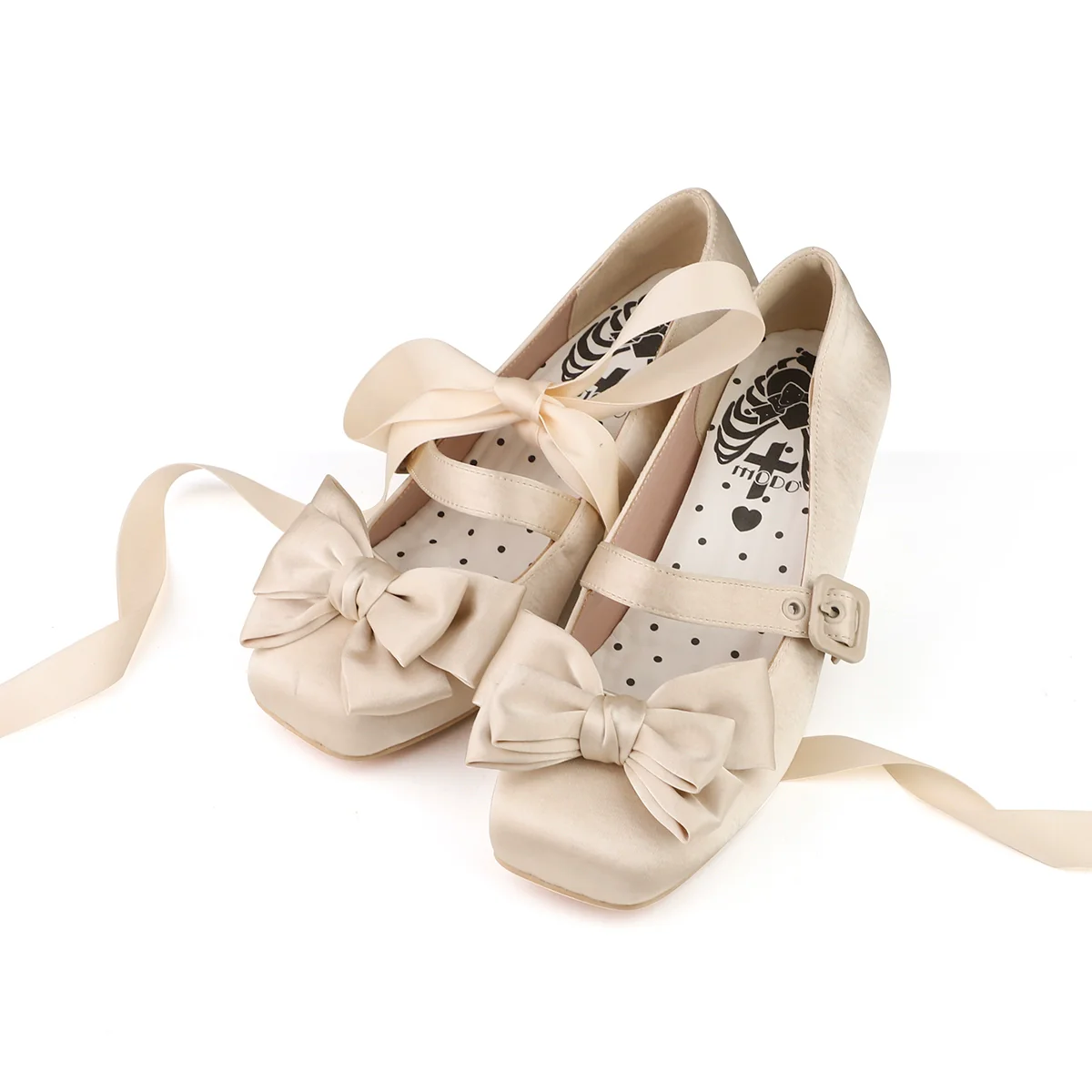 MODO - Sisi - Elegant Lolita Satin Shoes, Square Toe - Image 19
