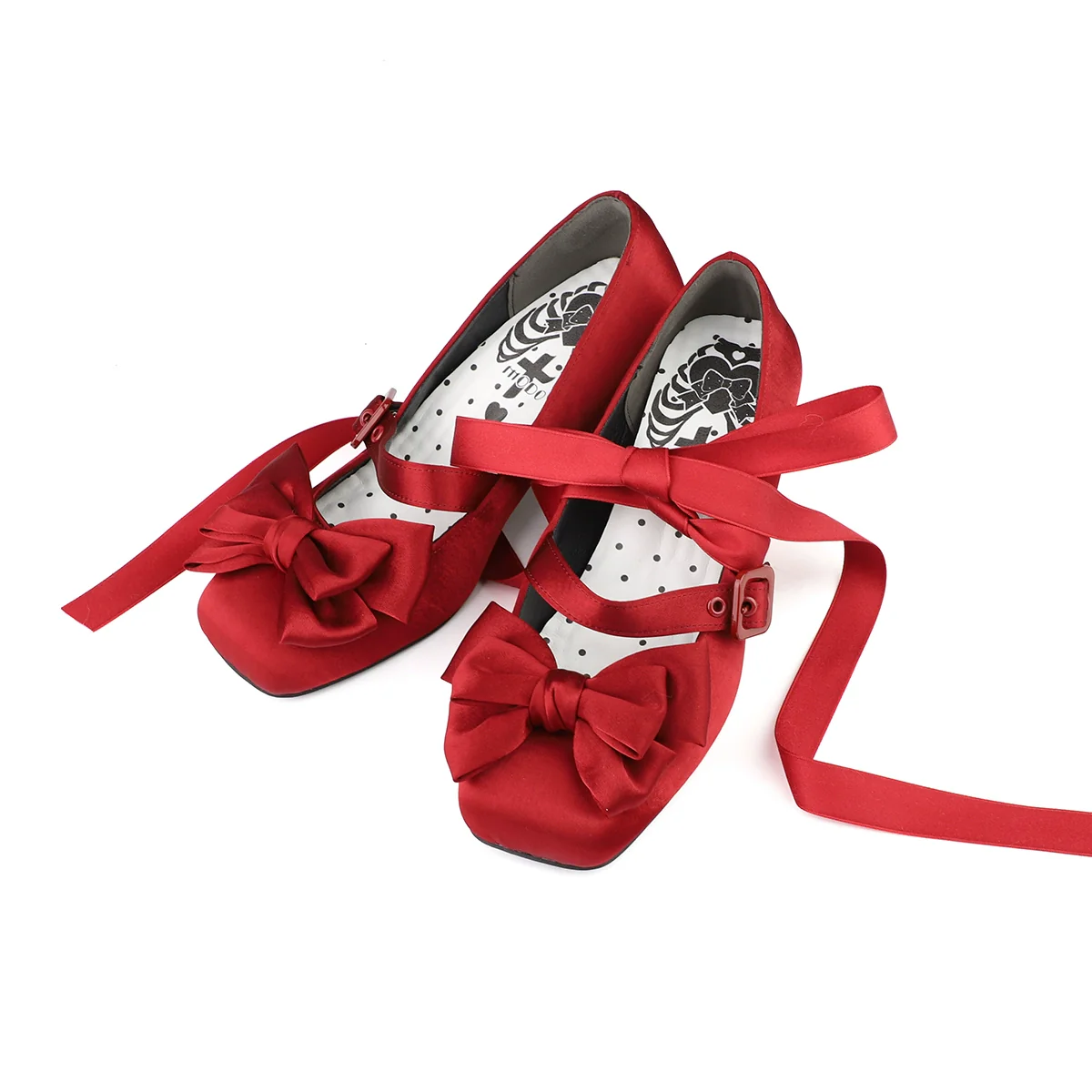 MODO - Sisi - Elegant Lolita Satin Shoes, Square Toe - Image 21