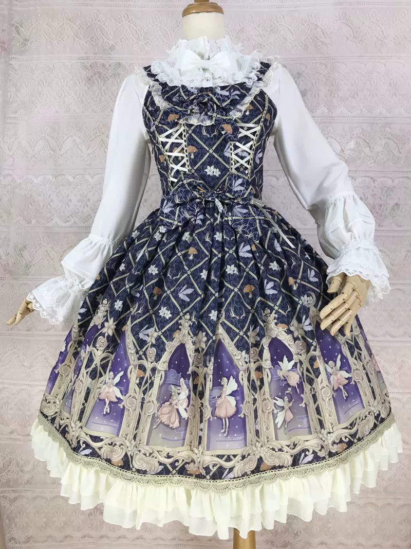 Yilia Lolita - Elegant Lolita Shirt Stand Collar Long Puff Sleeve Blouse - Image 4