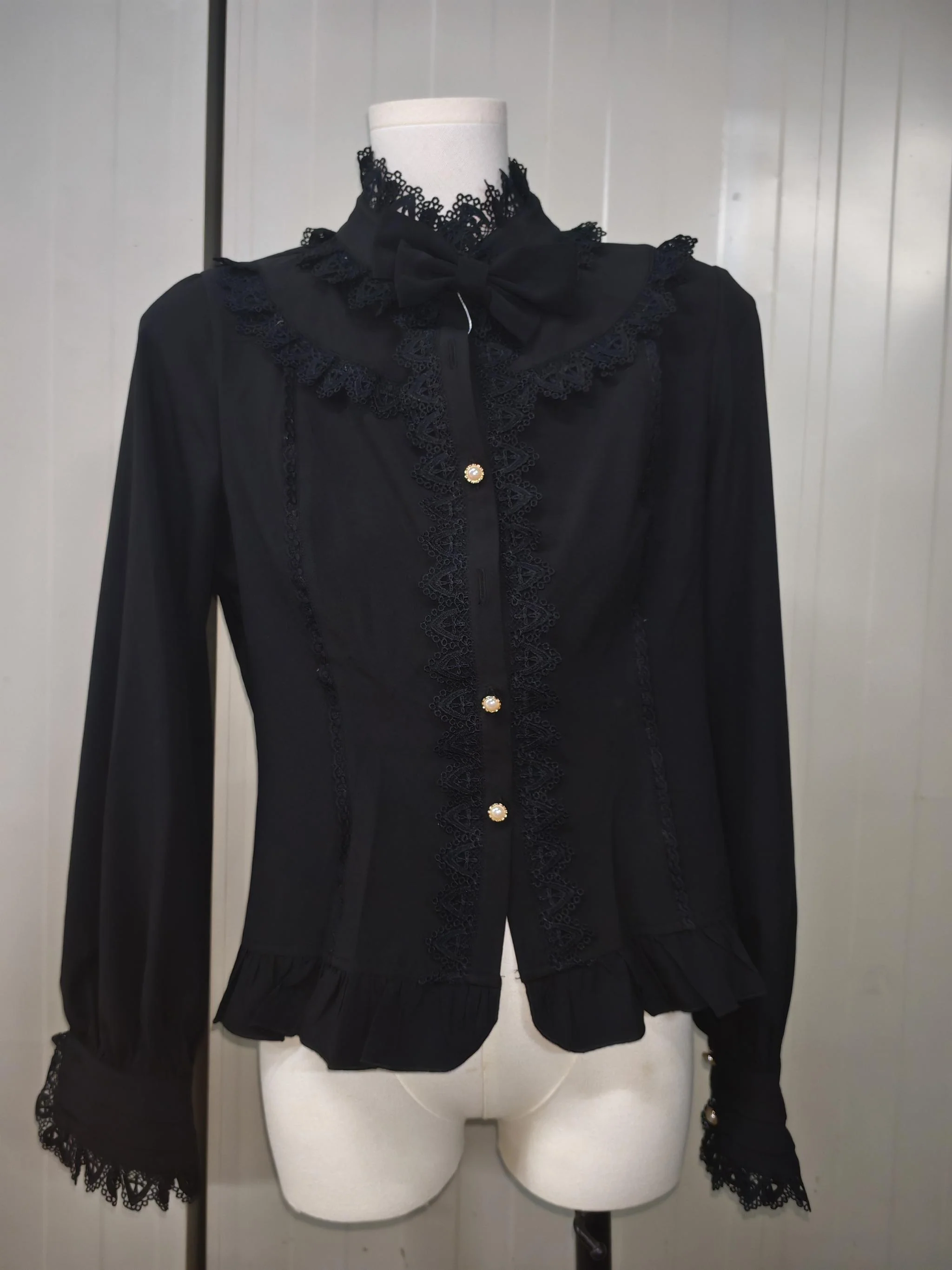 Yilia Lolita - Stand Collar Classic Lolita Blouse - Image 11