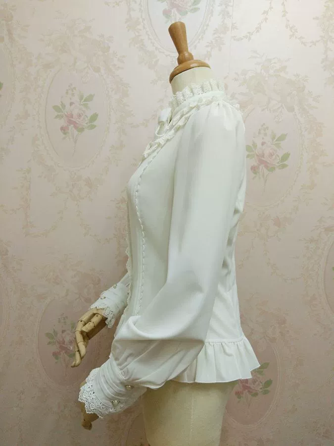 Yilia Lolita - Stand Collar Classic Lolita Blouse - Image 7