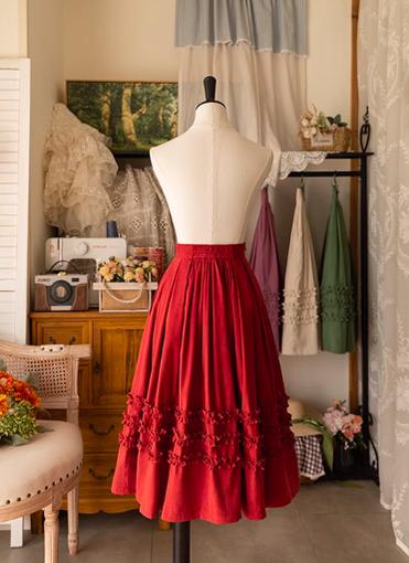 Forest Basket - Elegant Lolita Skirt Mushroom Edge Skirt Retro Classic - Image 16