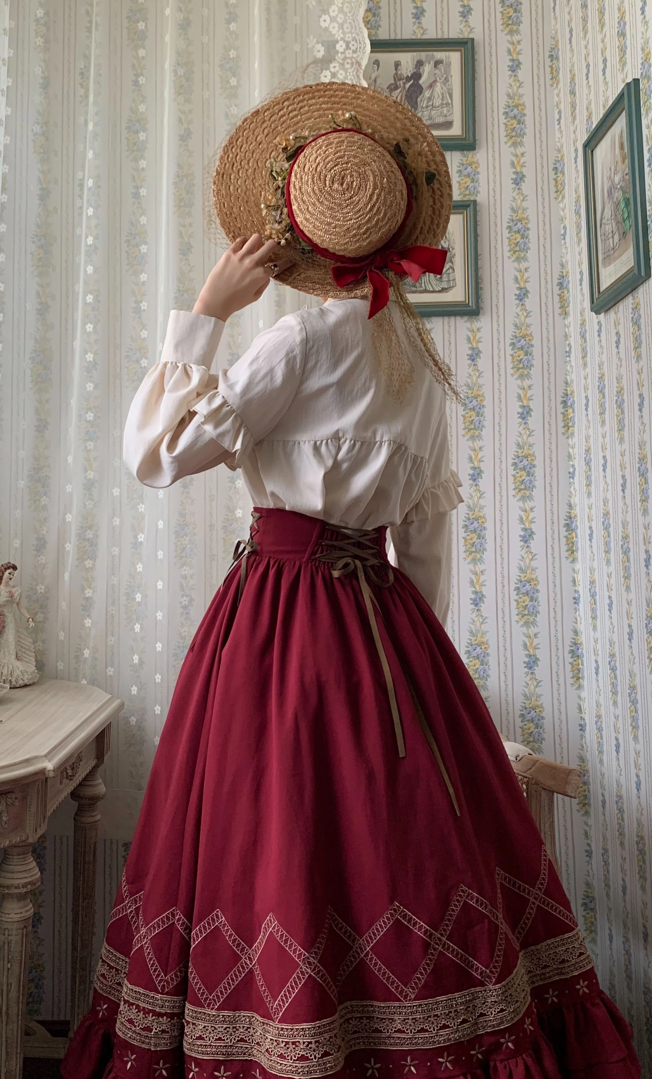 Yuan Su - Elegant  Solid Color Lolita SK - Image 4