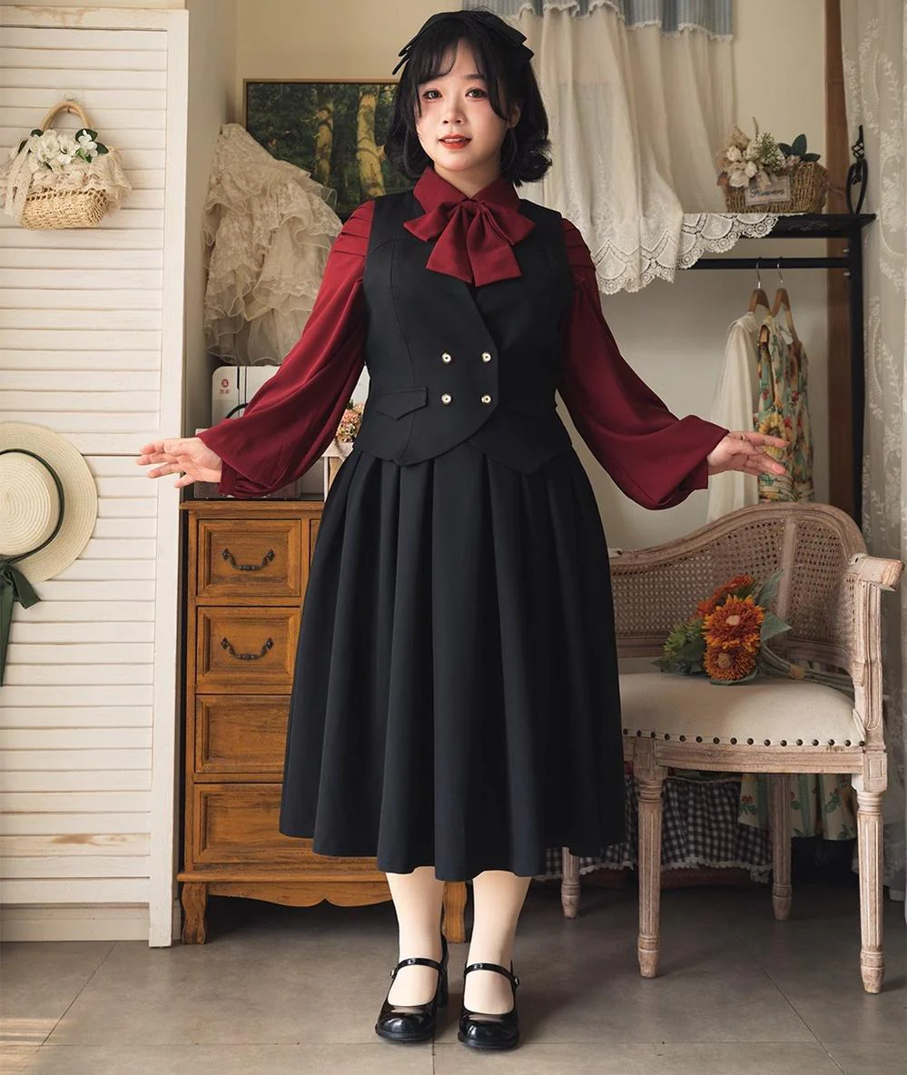 Forest Basket - Elegant Lolita Vest V Collar Retro Waistcoat - Image 8