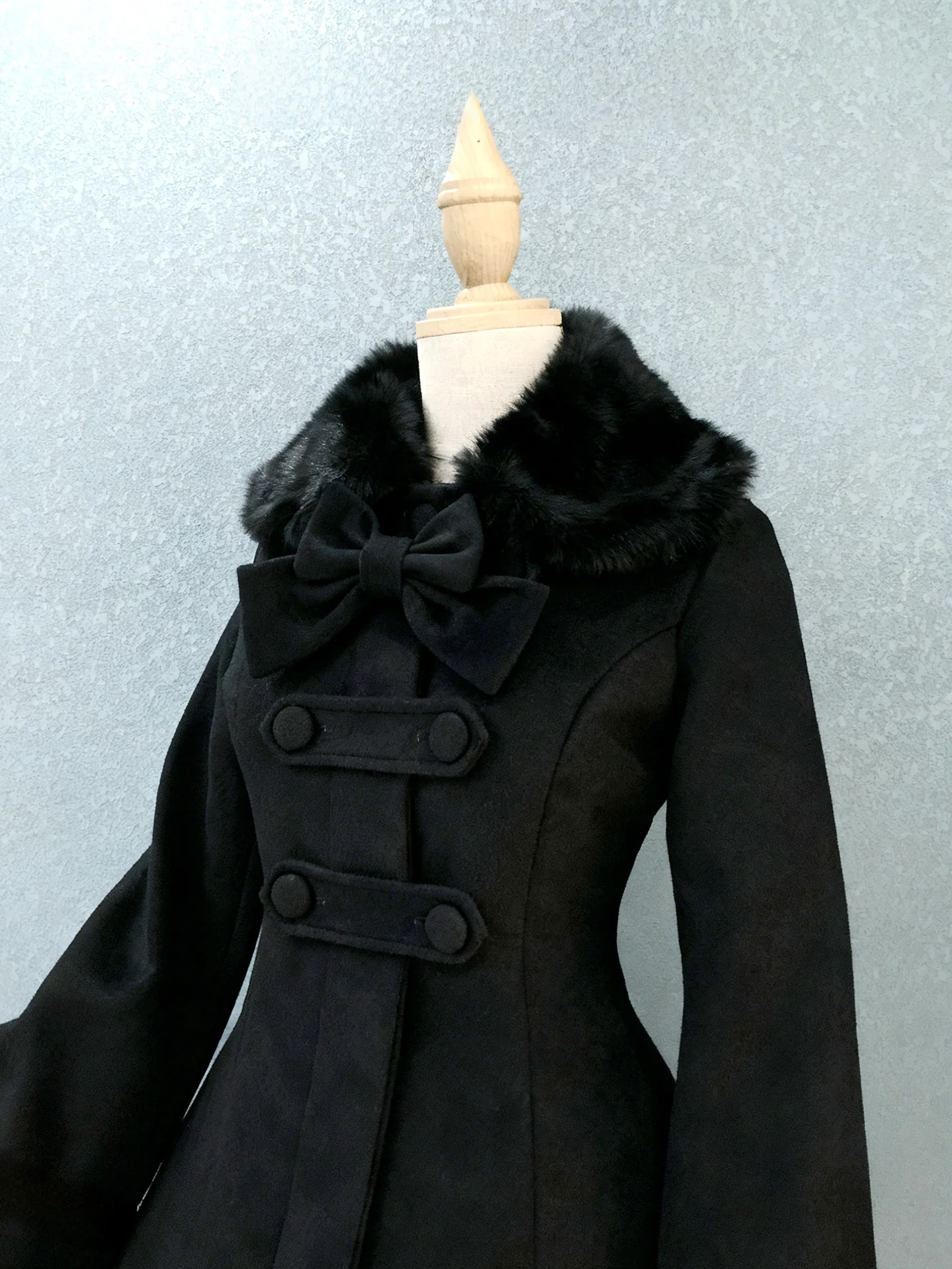 Anastasia - Madeleine - Elegant Lolita Wool Coat, Detachable Cape - Image 7