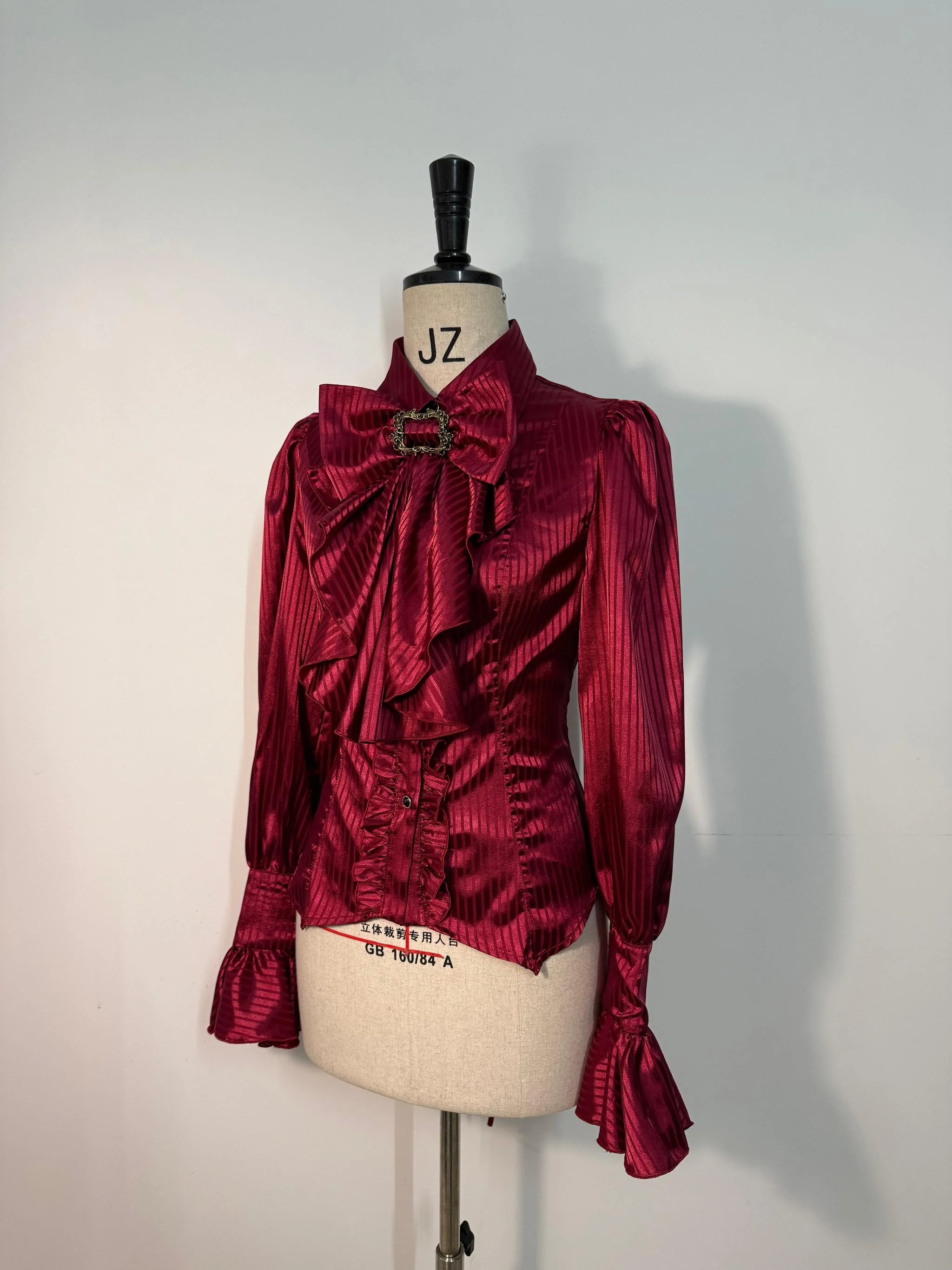 Gazing Galactic - Moonstone - Elegant Ouji Lolita Shirt, Detachable Jabot - Image 14