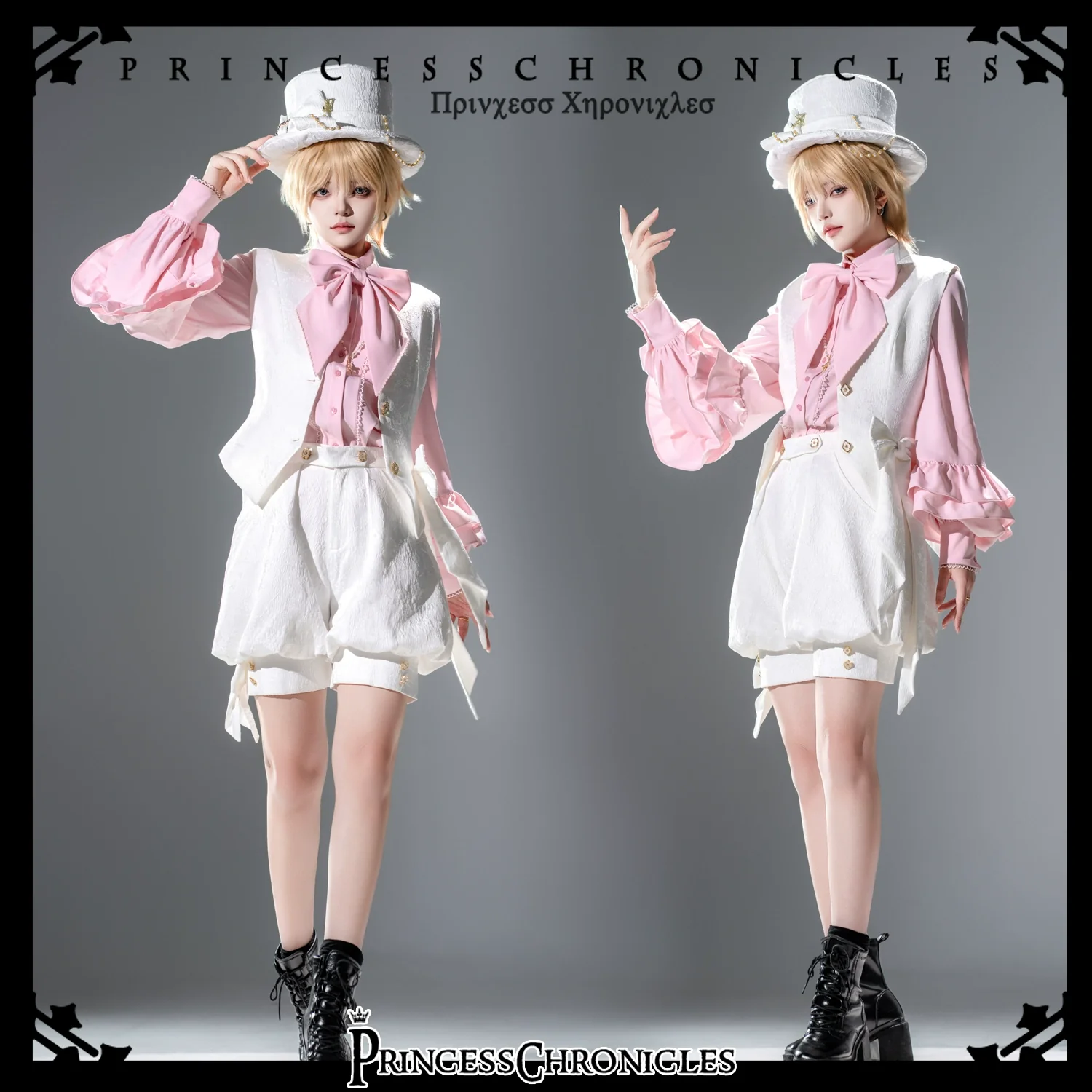 Doll - Elegant Ouji Lolita White Hat - Image 3
