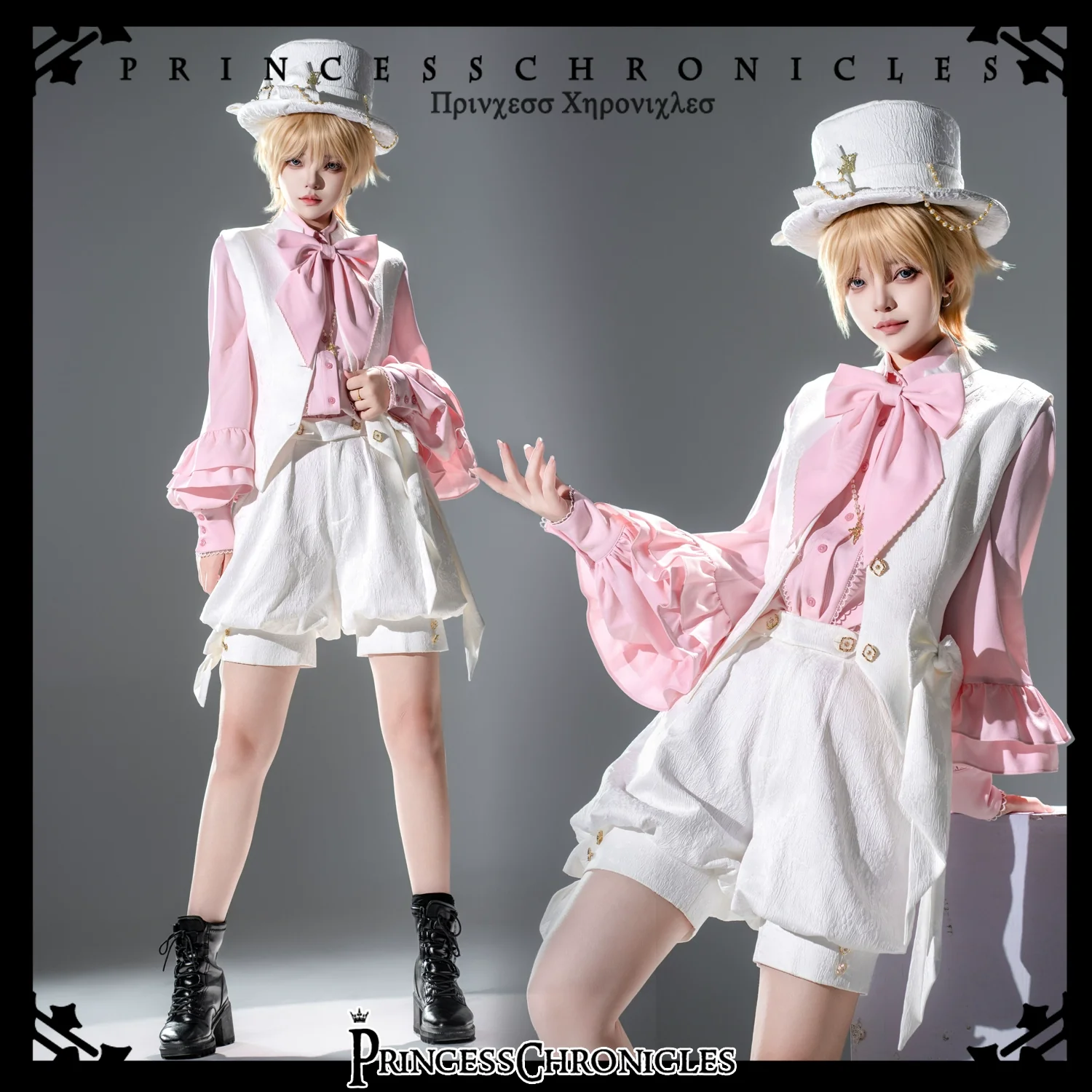 Doll - Elegant Ouji Lolita White Hat - Image 4