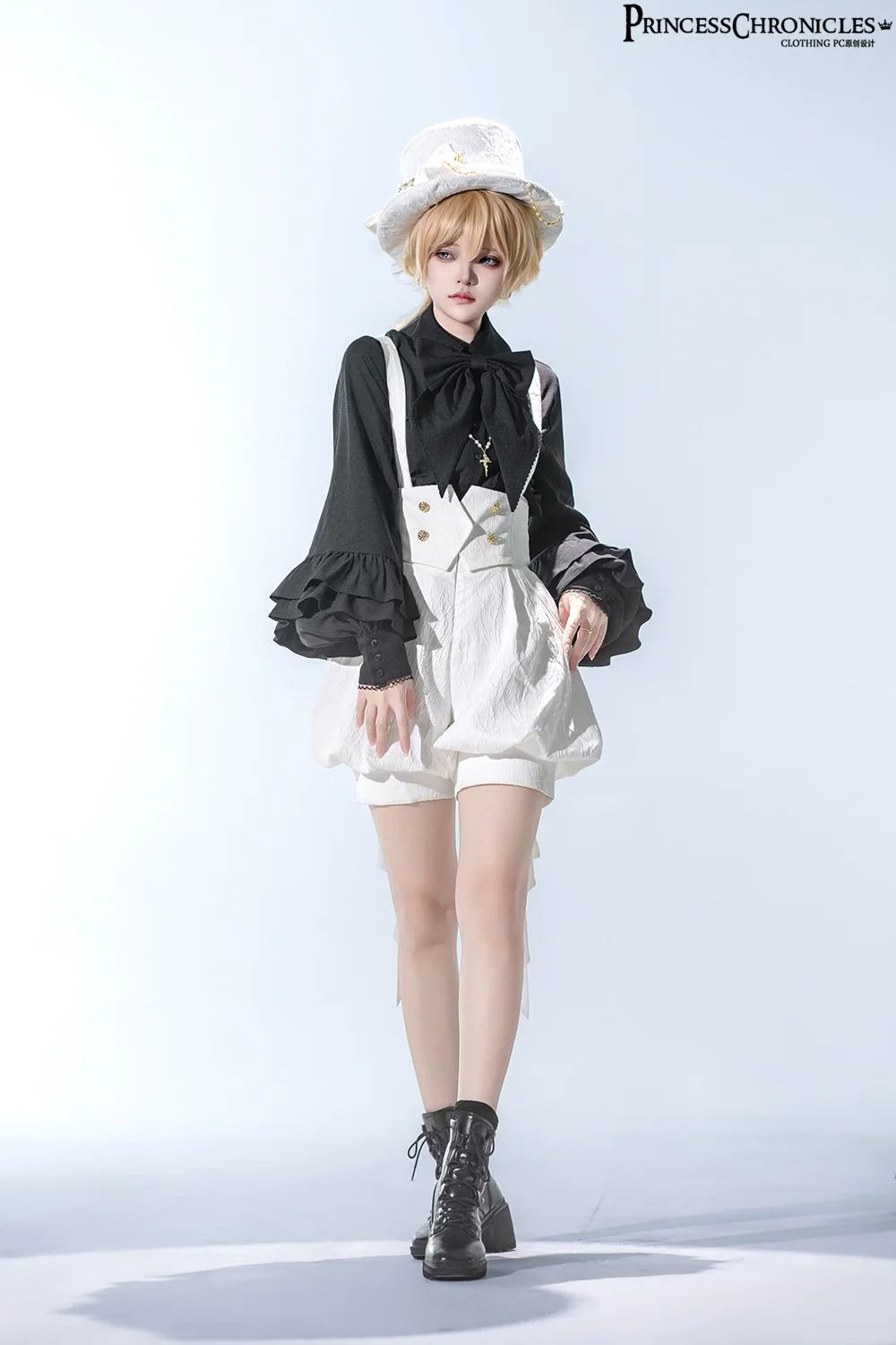 Doll - Elegant Ouji Lolita White Hat - Image 6