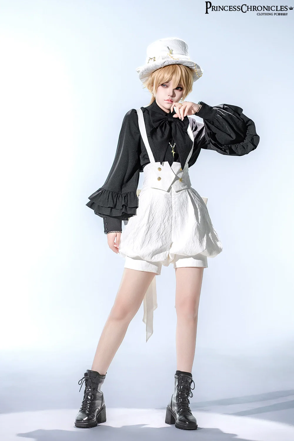 Doll - Elegant Ouji Lolita White Hat - Image 7