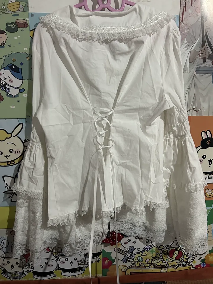 Mengfuzi - Cannelés - Elegant Lolita Cotton Blouse, Hime Sleeve - Image 16