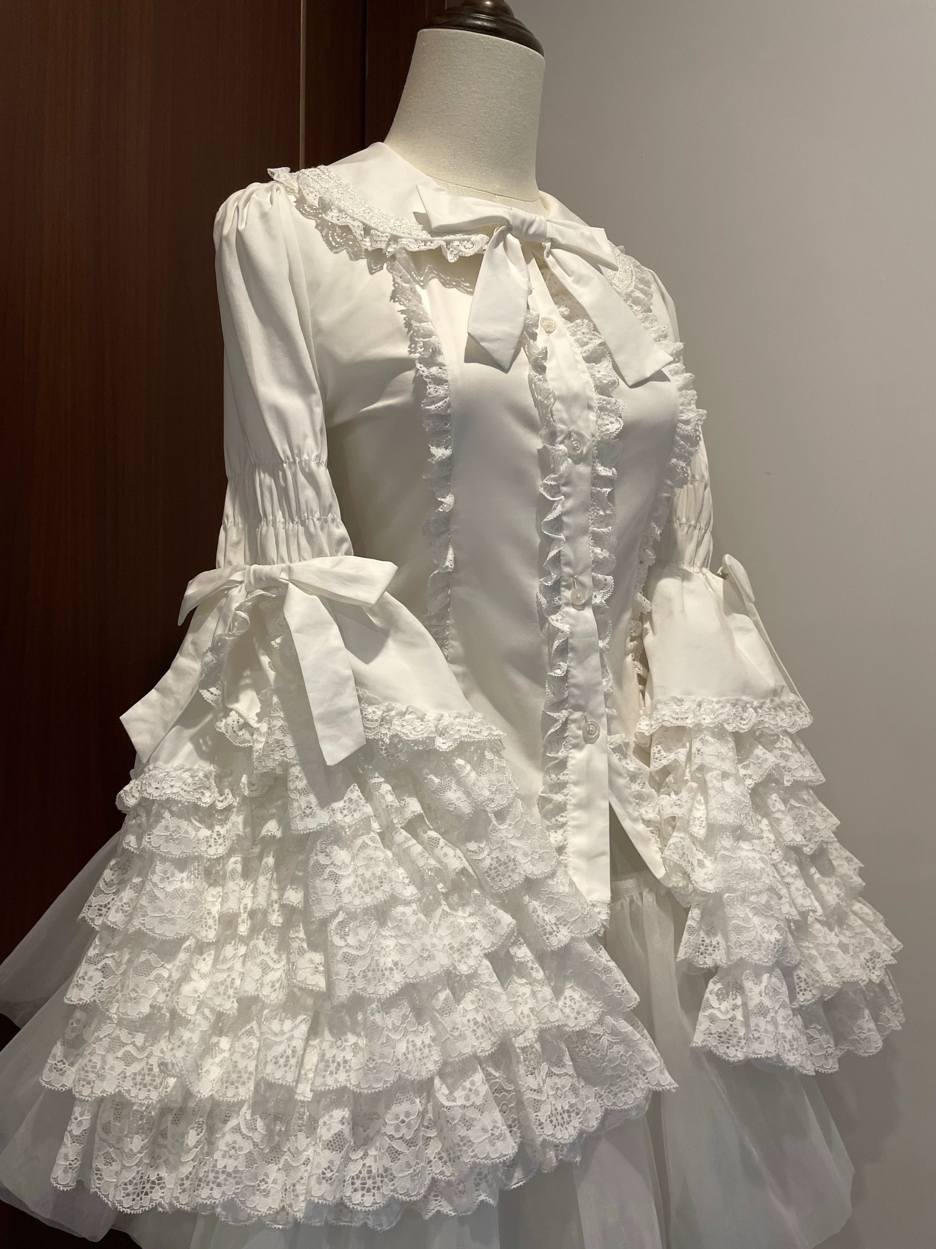 Mengfuzi - Cannelés - Elegant Lolita Cotton Blouse, Hime Sleeve - Image 5