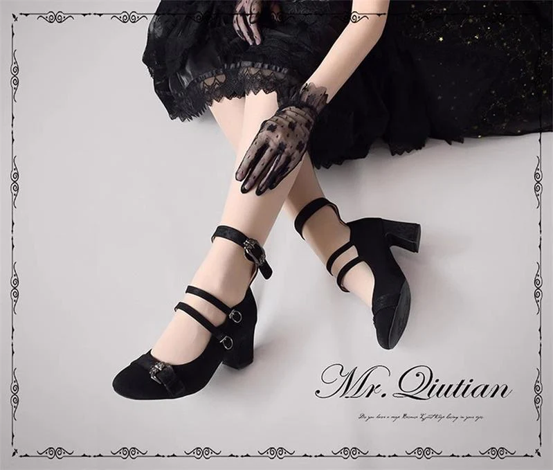 MR.Qiutian - Velia - Elegent Lolita Shoes CLA Thick Heel Shoes - Image 5