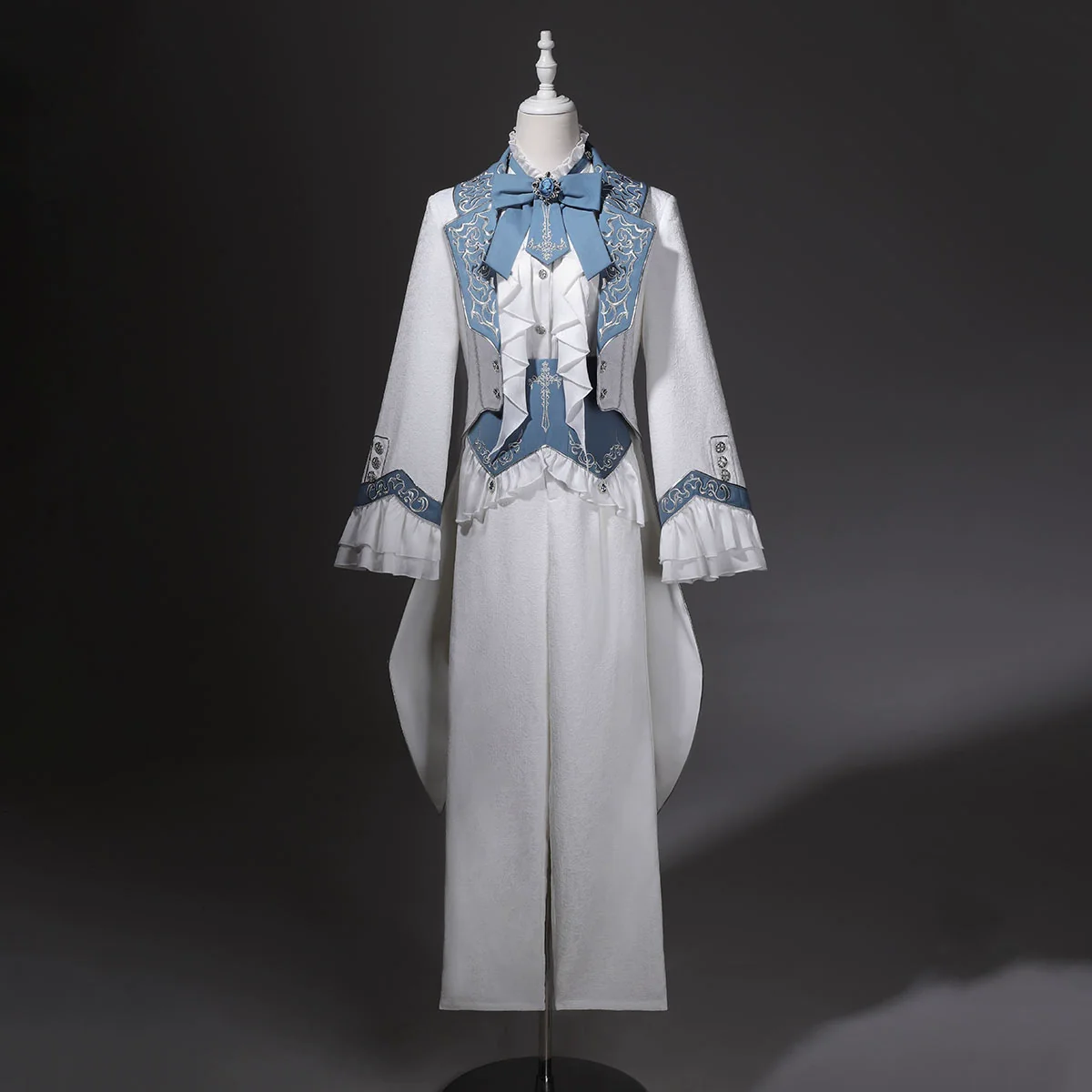Lunar Paladin - Embroidered Ouji Lolita Tailcoat Set - Image 12