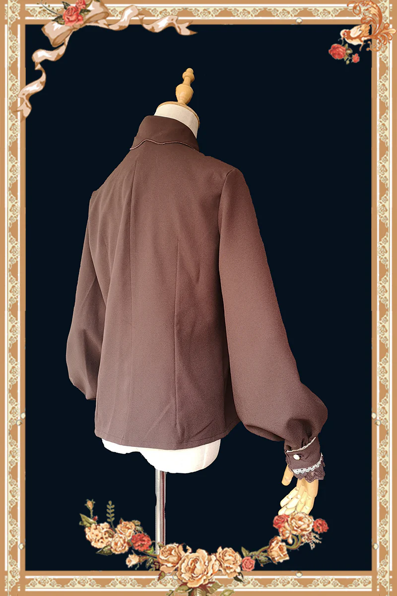 Elegant Lolita Embroidery Lapel Blouse - Image 5