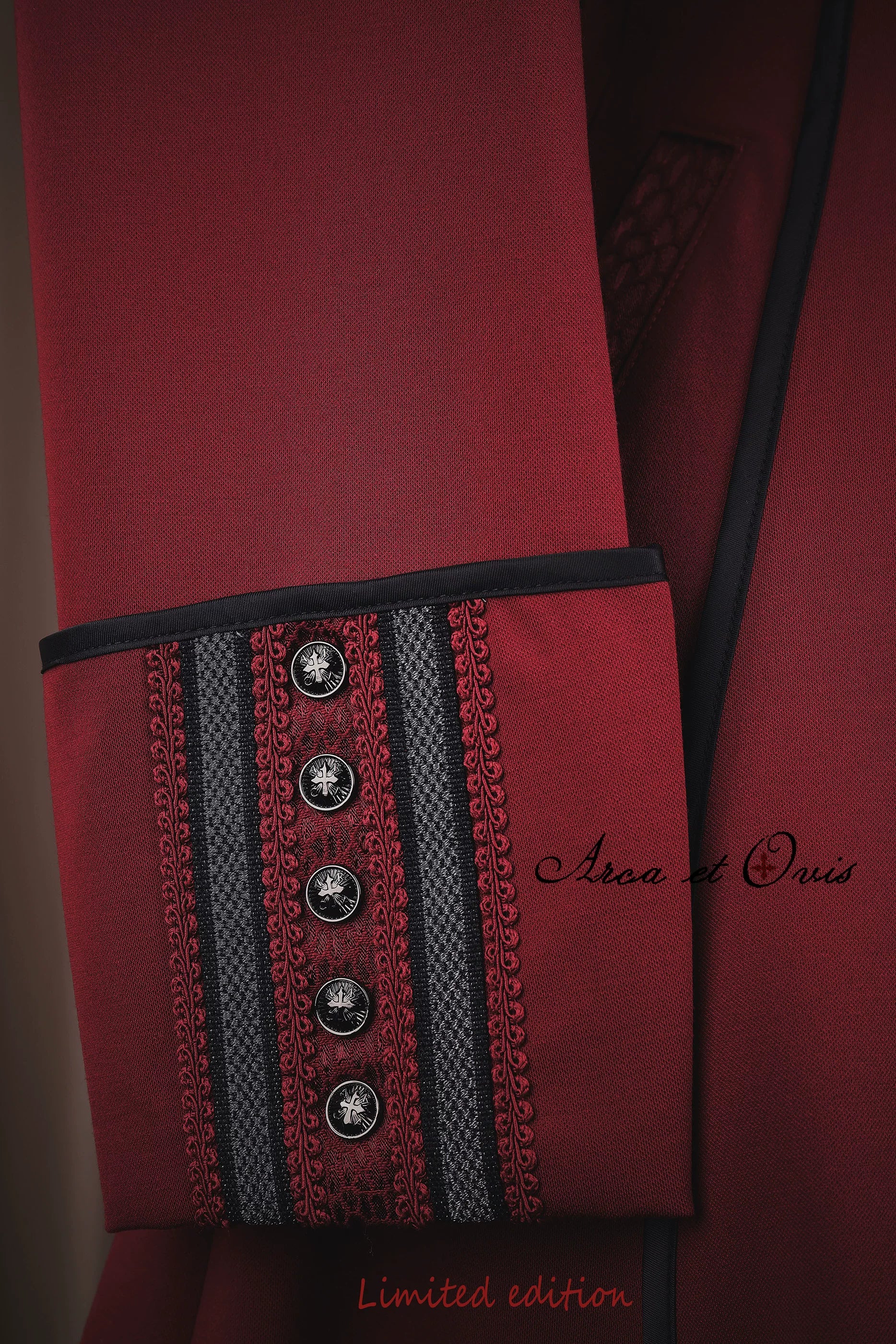 Bat Wing - Embroidery Ouji Lolita Coat, Detachable Front Panels - Image 11