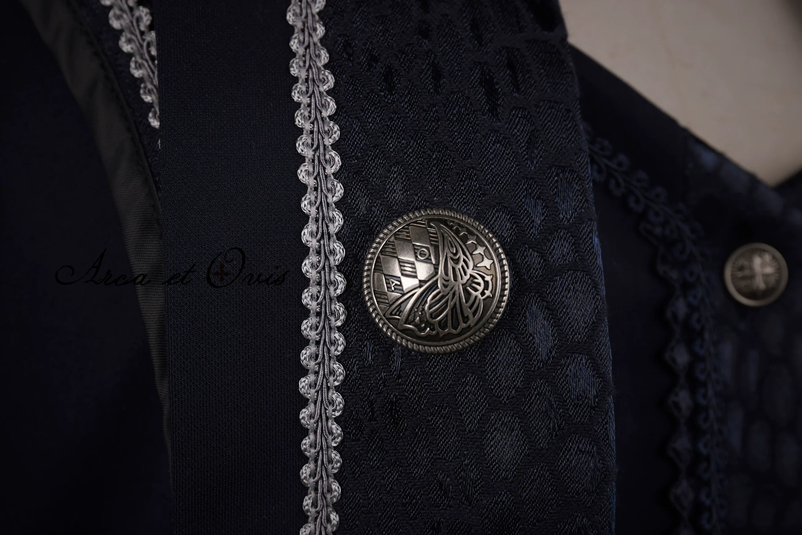 Bat Wing - Embroidery Ouji Lolita Coat, Detachable Front Panels - Image 12
