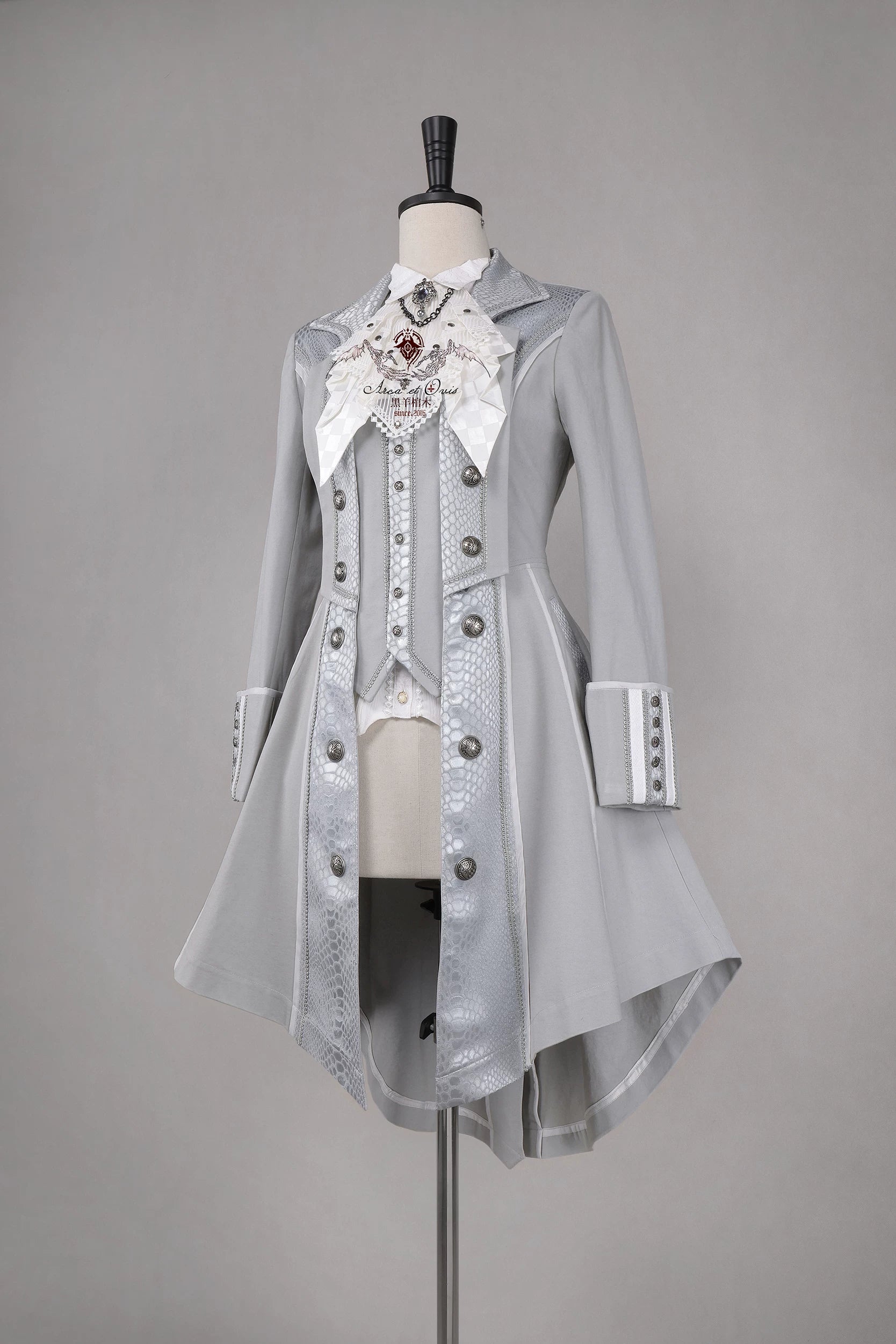 Bat Wing - Embroidery Ouji Lolita Coat, Detachable Front Panels - Image 19