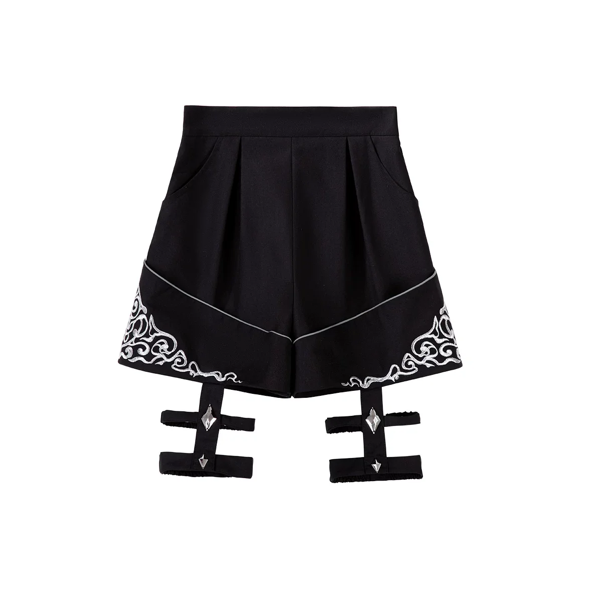 Oathbound Sword - Embroidery Ouji Lolita Set, High-Low Hem Coat - Image 20