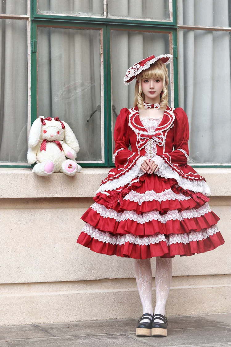 Eternal France Doll - Classic Lolita Doll-like OP Dress - Image 9