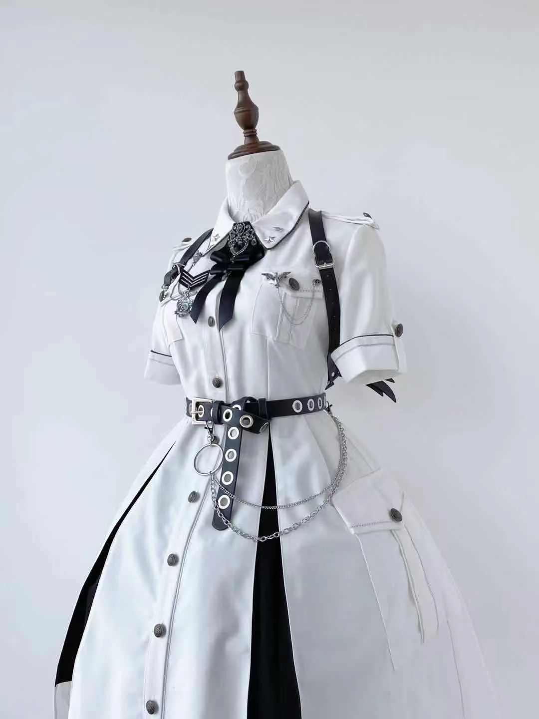 Evil Python 2.0 - Military Lolita Gothic OP Dress - Image 11