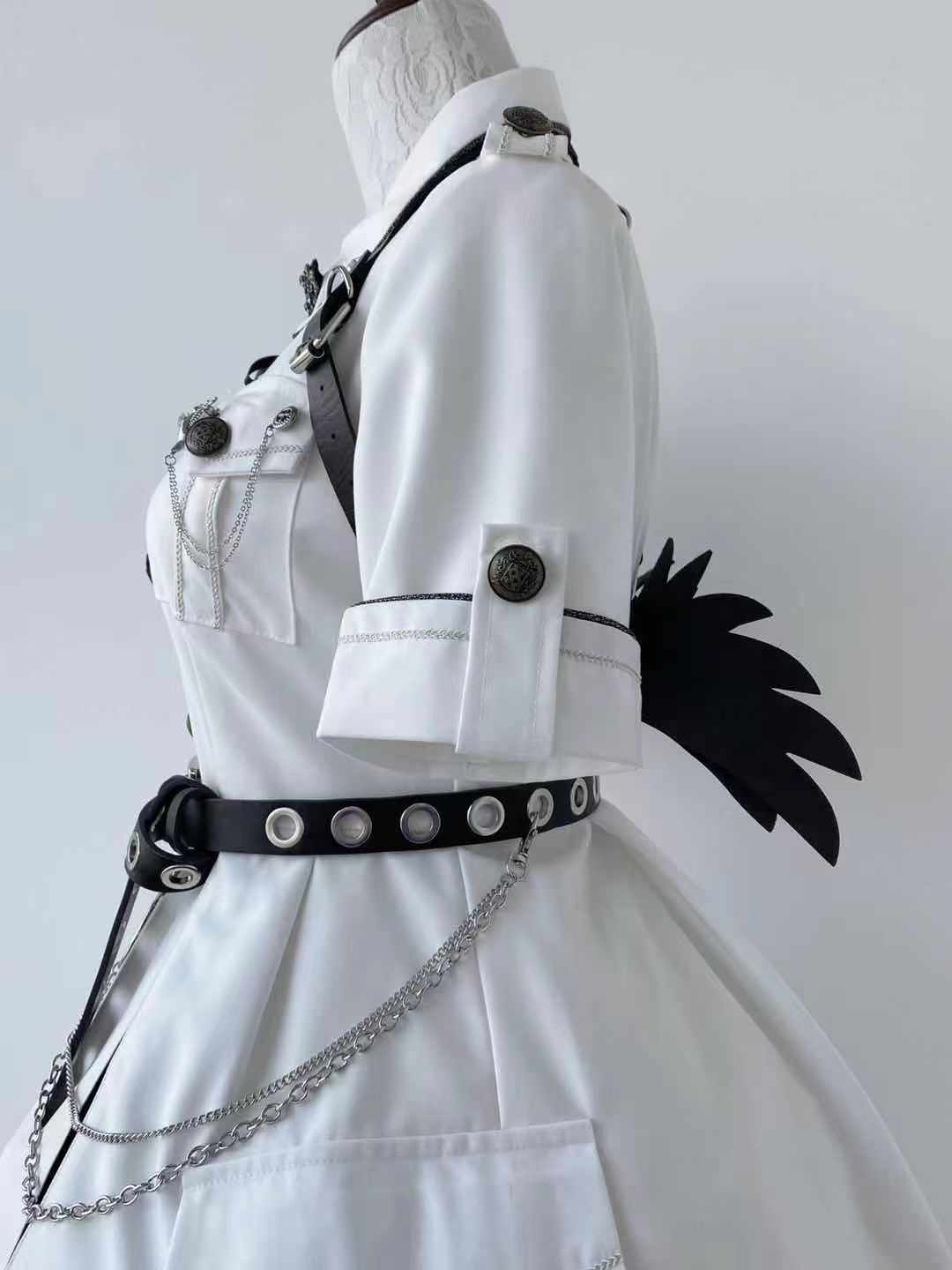Evil Python 2.0 - Military Lolita Gothic OP Dress - Image 13