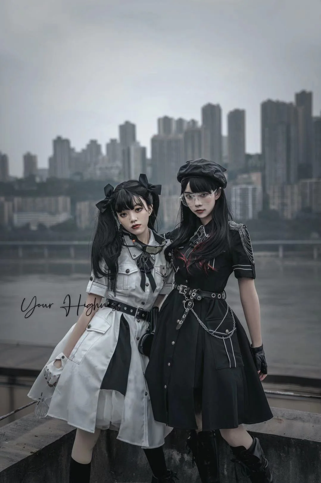 Evil Python 2.0 - Military Lolita Gothic OP Dress - Image 3