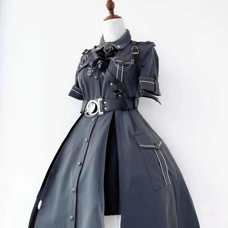 Evil Python 2.0 - Military Lolita Gothic OP Dress - Image 6