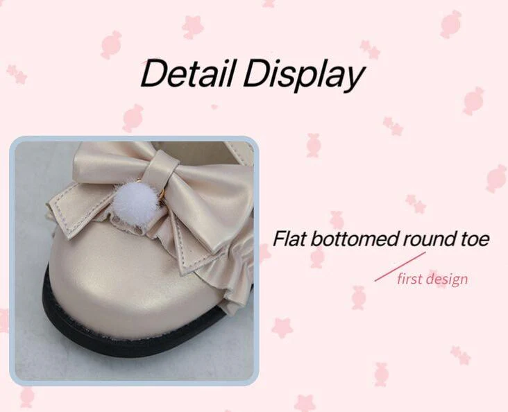 Fairy Godmothe - Preppy Style Flat Shoes Mid Heel Round Toe Lolita Shoes - Image 33