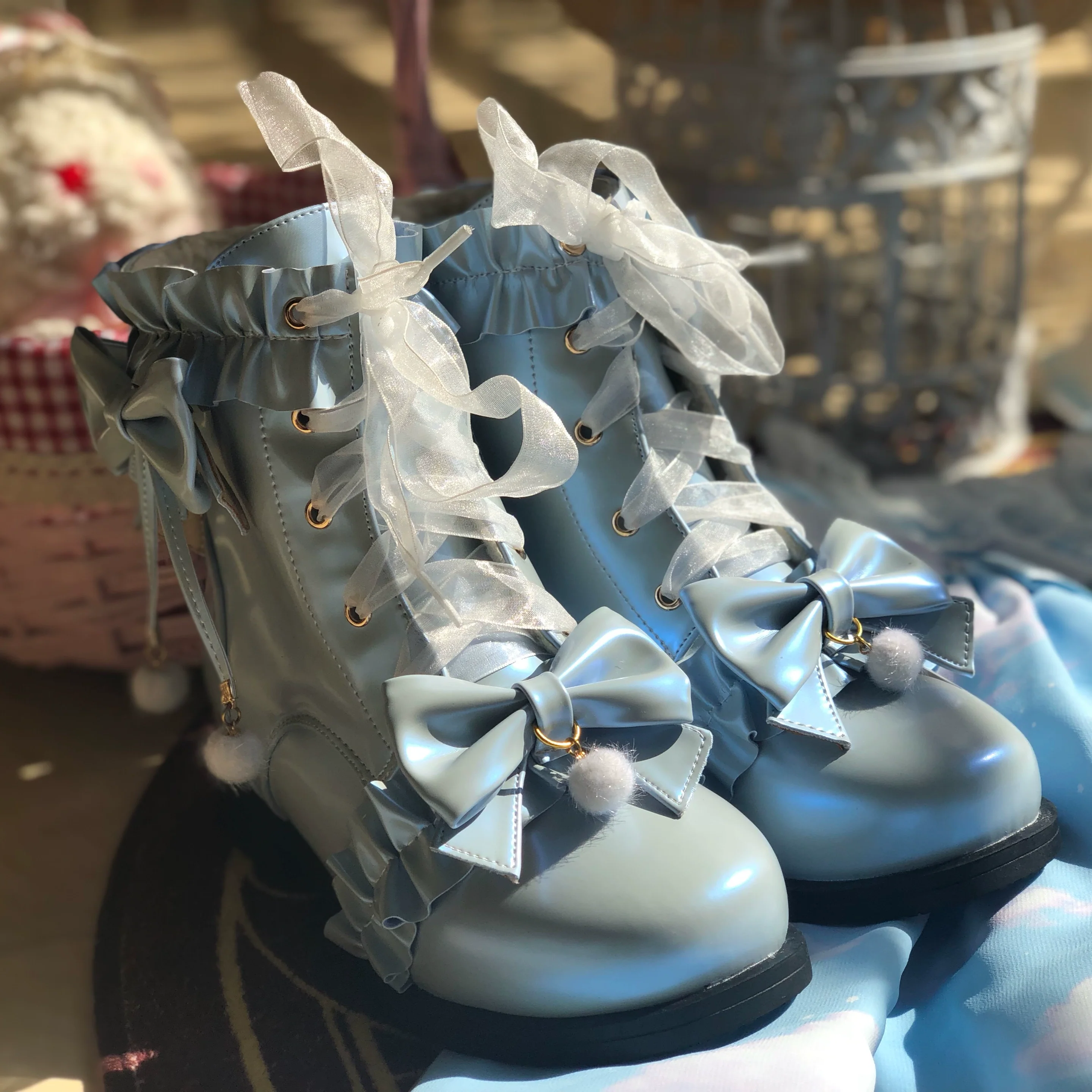 Fairy Godmother - Enthusiastic Ideation - Elegant Lolita Shoes Fleeced Short Martin Boots - Image 21