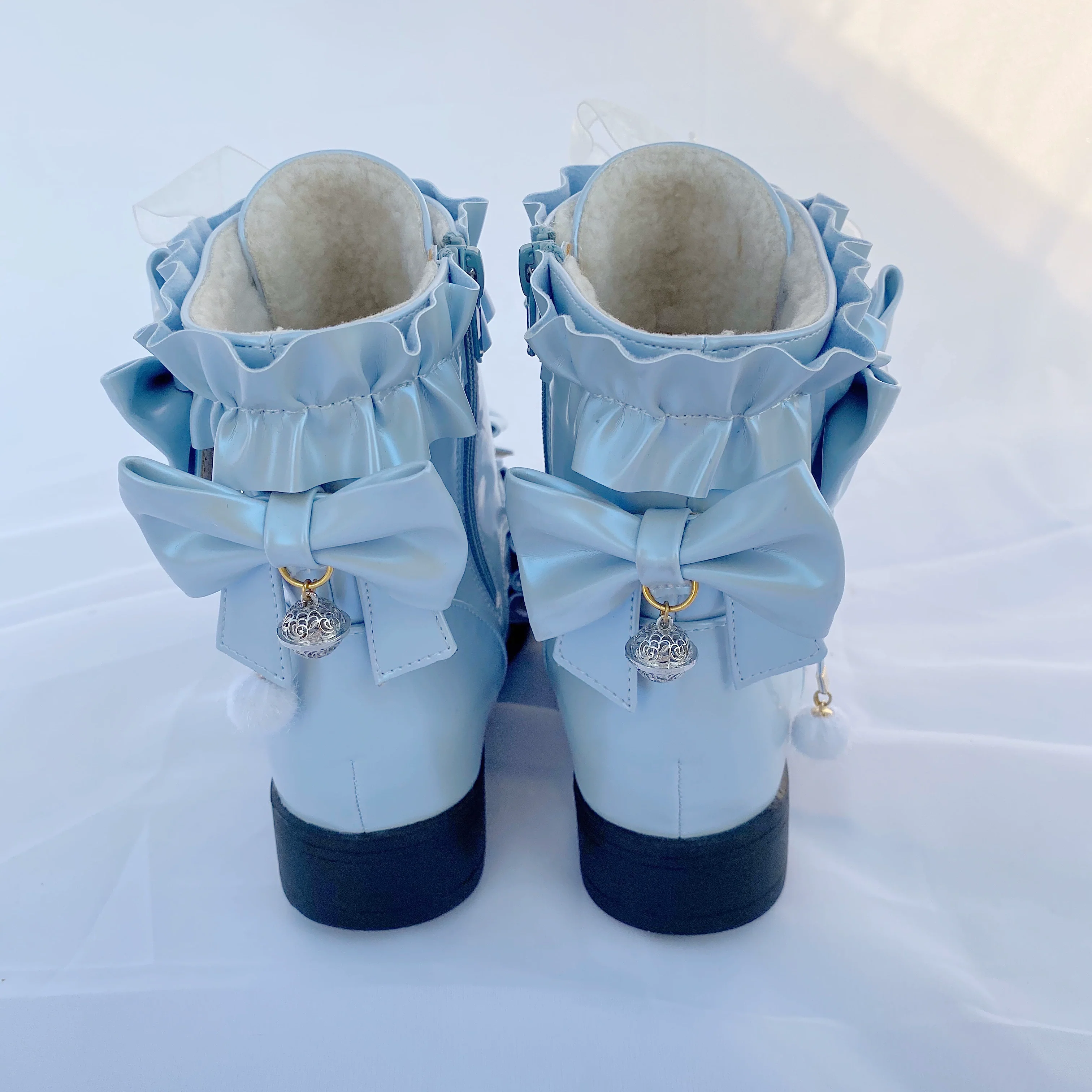 Fairy Godmother - Enthusiastic Ideation - Elegant Lolita Shoes Fleeced Short Martin Boots - Image 24