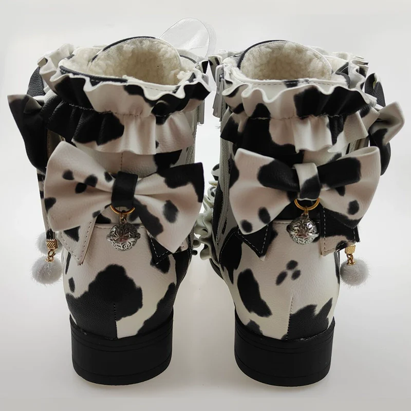 Fairy Godmother - Enthusiastic Ideation - Elegant Lolita Shoes Fleeced Short Martin Boots - Image 33
