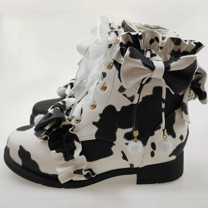 Fairy Godmother - Enthusiastic Ideation - Elegant Lolita Shoes Fleeced Short Martin Boots - Image 35