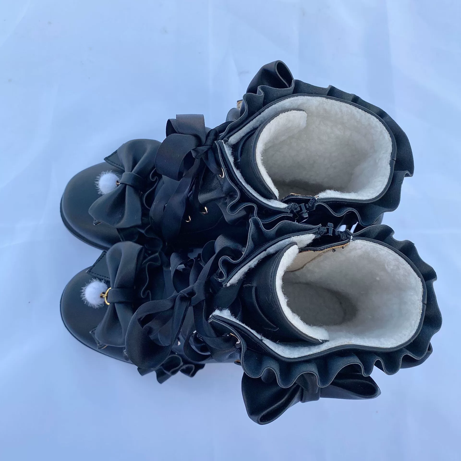 Fairy Godmother - Enthusiastic Ideation - Elegant Lolita Shoes Fleeced Short Martin Boots - Image 39