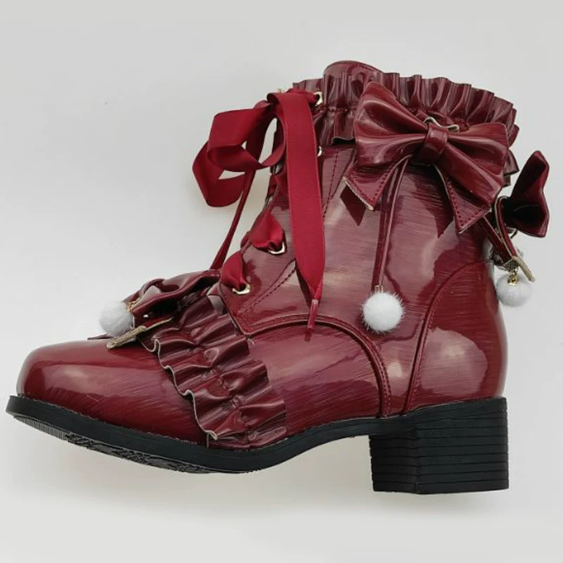 Fairy Godmother - Enthusiastic Ideation - Elegant Lolita Shoes Fleeced Short Martin Boots - Image 41