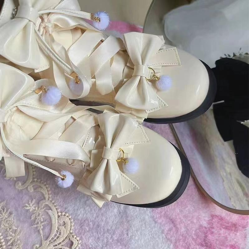 Fairy Godmother - Enthusiastic Ideation - Elegant Lolita Shoes Fleeced Short Martin Boots - Image 50