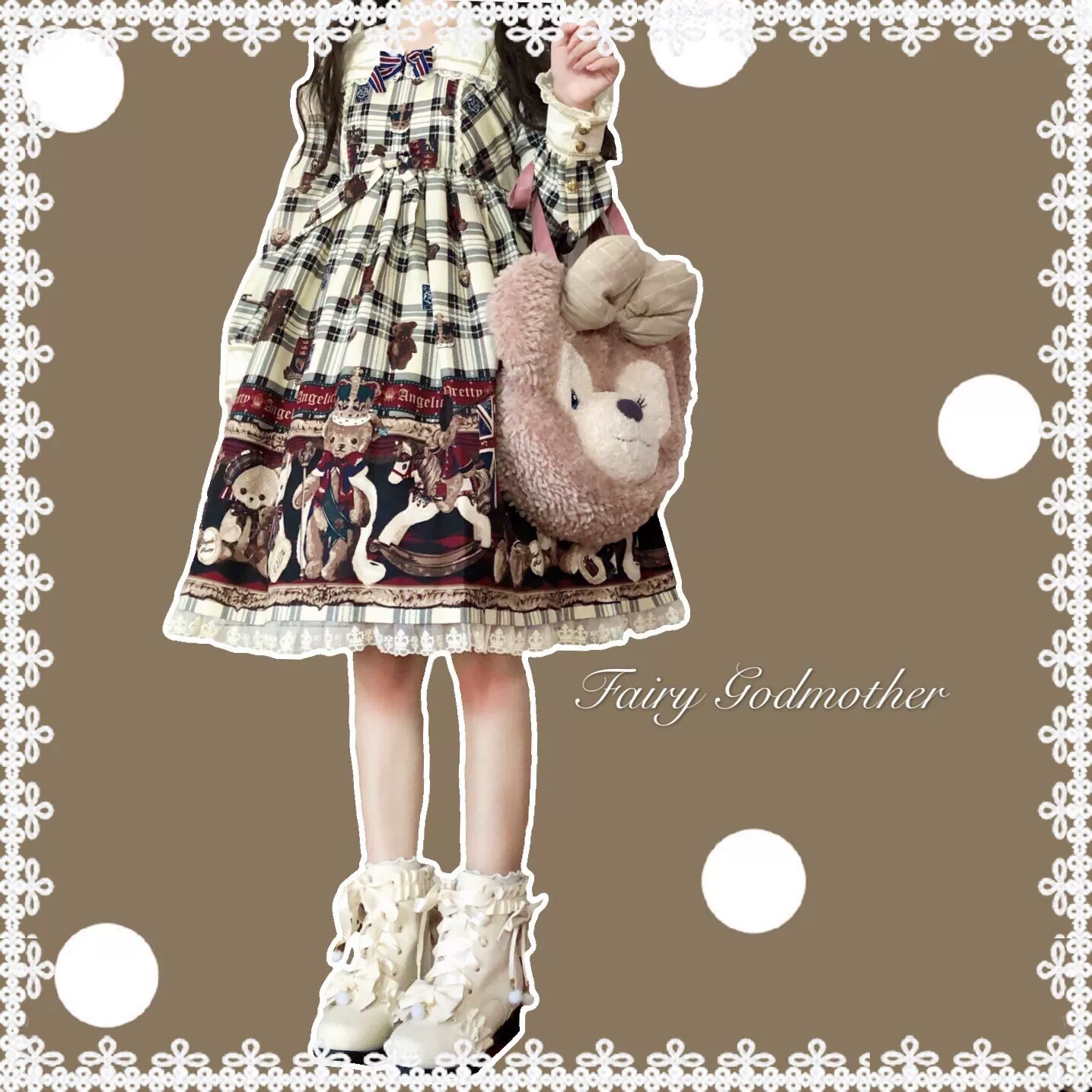 Fairy Godmother - Enthusiastic Ideation - Elegant Lolita Shoes Fleeced Short Martin Boots - Image 7