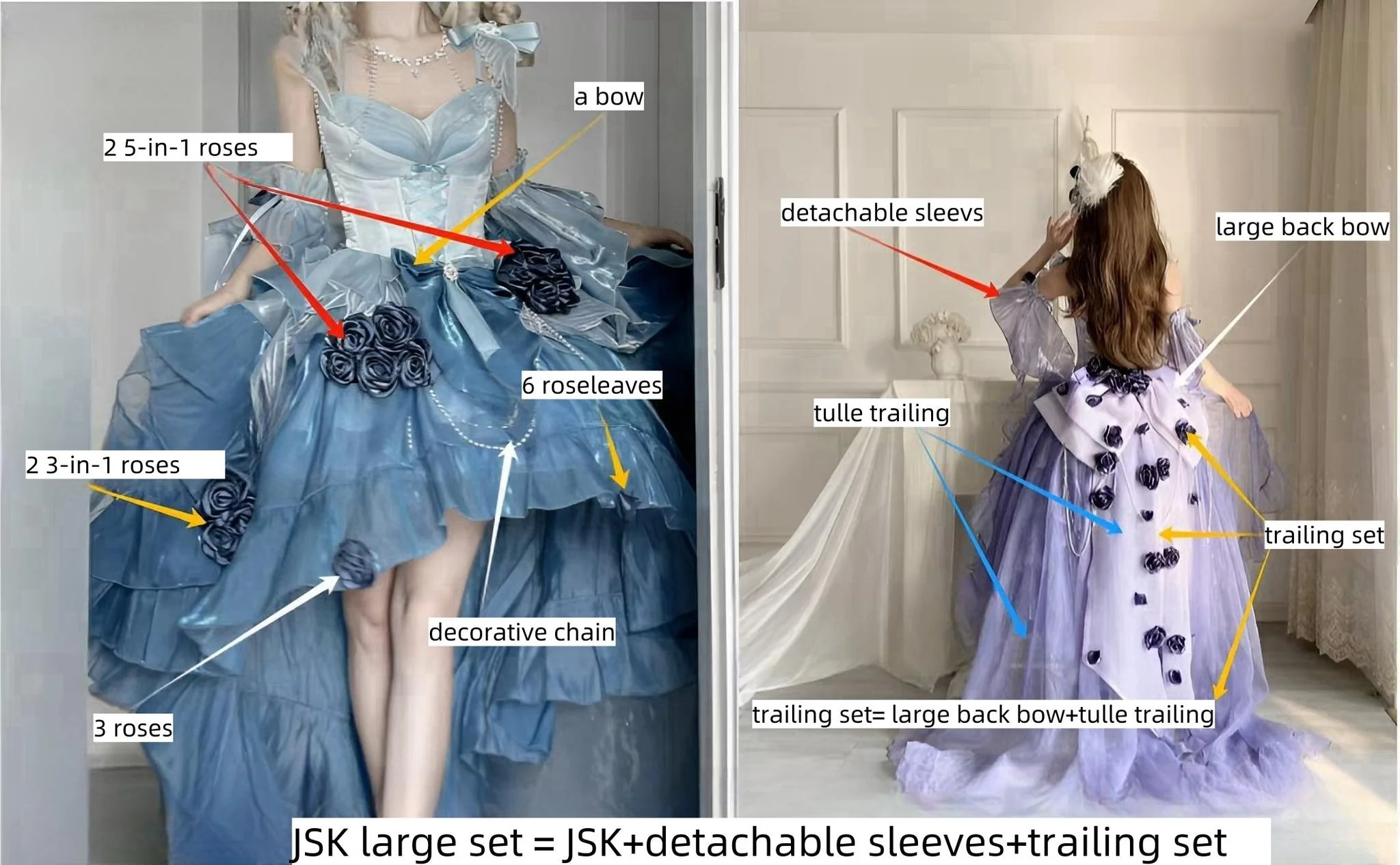 Meowing and Fruity - Swan Wonderland - Fairy Lolita JSK with High-Low Hem - Image 31